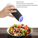 Modern black & stainless steel electric salt pepper grinder kitchen
