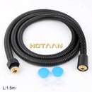 Modern black stainless steel flexible shower hose bathroom pipe