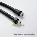 Modern black stainless steel flexible shower hose bathroom pipe