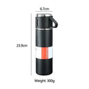 Modern black stainless steel insulated water bottle gift set kitchen