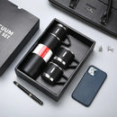 Modern black stainless steel insulated water bottle gift set kitchen