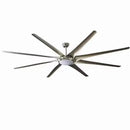 Modern black stainless steel large ceiling fan living room light
