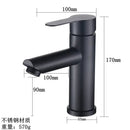 Modern black stainless steel single handle faucet bathroom mixer