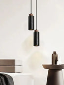 Modern black stone bedside chandelier bedroom pendant light