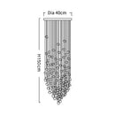 Modern black stone decorbites crystal chandelier staircase lighting
