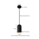 Modern black stone led pendant light kitchen wood top decor