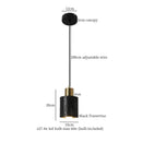 Modern black stone led pendant light kitchen wood top decor