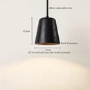Modern black stone led pendant light kitchen wood top decor