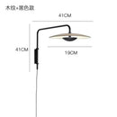 Modern black swing arm wall lamp bedroom iron art sconce