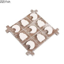 Modern black & tan acrylic tic-tac-toe chessboard set living room decor