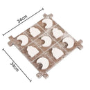 Modern black & tan acrylic tic-tac-toe chessboard set living room decor
