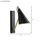 DecorBites™ Modern Black Tapered Wall Lighting Fixture - Stylish Metallic Wall Mounted Lamp for Dining Room - 1 Light