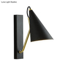 DecorBites™ Modern Black Tapered Wall Lighting Fixture - Stylish Metallic Wall Mounted Lamp for Dining Room - 1 Light
