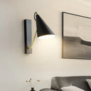 DecorBites™ Modern Black Tapered Wall Lighting Fixture - Stylish Metallic Wall Mounted Lamp for Dining Room - 1 Light