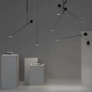 Modern black telescopic wall lamp for bedroom minimalist lighting