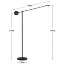 Modern black telescopic wall lamp for bedroom minimalist lighting