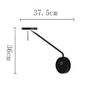 Modern black telescopic wall lamp for bedroom minimalist lighting