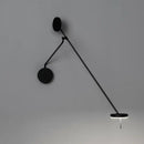 Modern black telescopic wall lamp for bedroom minimalist lighting