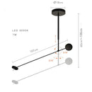 Modern black telescopic wall lamp for bedroom minimalist lighting