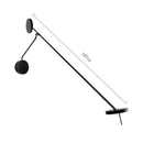 Modern black telescopic wall lamp for bedroom minimalist lighting