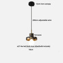Modern black terrazzo led pendant lamp for dining room