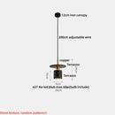 Modern black terrazzo led pendant lamp for dining room