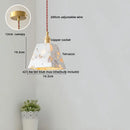 Modern black terrazzo led pendant lamp for dining room