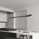 Modern black textured bar shape pendant light for dining room