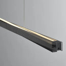 Modern black textured bar shape pendant light for dining room