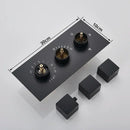 Modern black thermostatic rainfall shower faucet with handshower bathroom