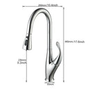 Modern black touch sensor kitchen faucet with curved spout
