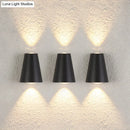 Modern black trapezoid wall light garden maximum bulb wattage