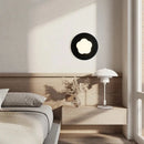 Modern black travertine flower led wall lights bedroom sconce