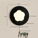 Modern black travertine flower led wall lights bedroom sconce