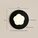 Modern black travertine flower led wall lights bedroom sconce