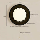 Modern black travertine flower led wall lights bedroom sconce