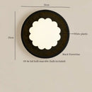 Modern black travertine flower led wall lights bedroom sconce