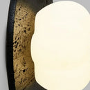 Modern black travertine flower led wall lights bedroom sconce
