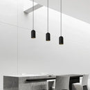 Modern black travertine led pendant lamp kitchen gold interior lining