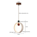 Modern black travertine led pendant light for dining room