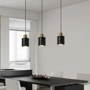 Modern black travertine led pendant light for dining room
