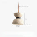Modern black travertine led pendant light for dining room