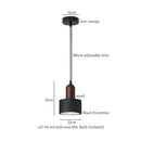 DecorBites™ Black Travertine Pendant Light: Nordic Modern LED Hanging Lamp for Living Room & Bedroom
