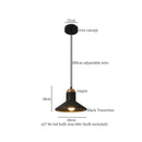 DecorBites™ Black Travertine Pendant Light: Nordic Modern LED Hanging Lamp for Living Room & Bedroom