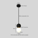DecorBites™ Black Travertine Pendant Light: Nordic Modern LED Hanging Lamp for Living Room & Bedroom