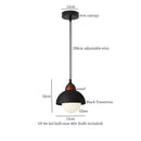 DecorBites™ Black Travertine Pendant Light: Nordic Modern LED Hanging Lamp for Living Room & Bedroom