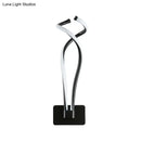 Modern black twisted spiral led wall sconce bedroom light