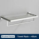 Modern black two tier towel rack bathroom cloth holder