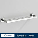 Modern black two tier towel rack bathroom cloth holder