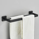 Modern black two tier towel rack bathroom cloth holder